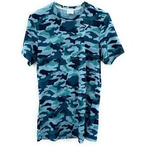 Gymshark Arrival T Shirt Mens Sz S Camo Slim Fit Performance Athletic Workout‎
